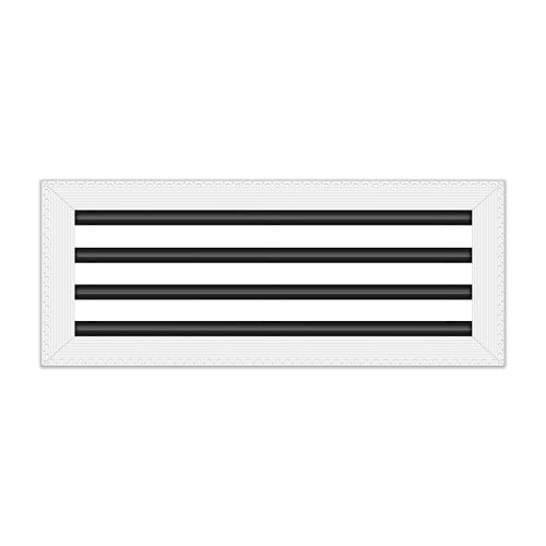 Image of BUILDMART - 20x8 MUD-in Air Vent Cover - Drywall MUD in White Air Vent - MUD Linear Slot Diffuser - Register Grille for Ceiling and Walls - Texas Buildmart