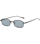 FEISEDY Vintage Small Rectangle Sunglasses Women Men Retro Trendy Square Metal Frame Sun Glasses ...