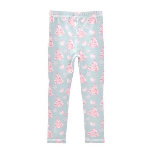 Tree with Bow Girls Leggings,Workout Leggings for Girls Toddler Athletic Legging Size for 3-10T2