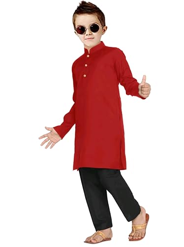 Image of Trustous Elegant Ethnic Wear Boys's Cotton Kurta Pyjama Sets