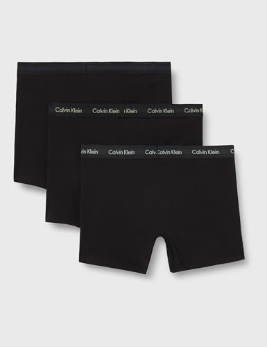 Calvin Klein Herren 3er Pack Boxershorts Briefs Boxer Brief Stretch, Mehrfarbig (Black Bodies W/White/Blue Shadow/M), S – Ansicht 3