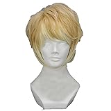 Uearlid Diabolik Lovers Cosplay Wig Sakamaki Shu Short Blonde Ombre Cos Wigs Heat Resistant Synthetic Hair Cos Wigs + Wig Cap Coser Wig
