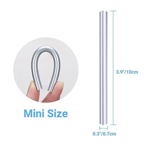 ENPOINT Metallic Silver Hot Glue Sticks Mini, 72pcs 3.93 x 0.27 in Mini Hot Glue Melt Sticks, Small Adhesive Glue Sticks for Wax Sealing Stamp DIY Art Crafts Decoration Card - Thumbnail 2