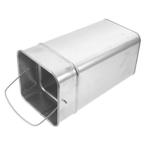 HOOTNEE Outdoor Galvanized Trash Can Inside Bucket with Handle Portable Multipurpose Garbage Bin for Garden Home and Office Use Easy to Clean for Waste Storage