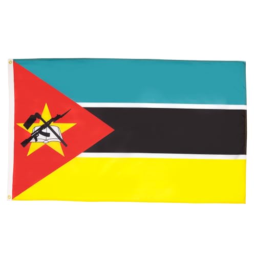 AZ FLAG - Drapeau Mozambique - 90x60 cm - Drapeau Mozambicain 100% Polyester Avec Oeillets Métalliques Intégrés - Pavillon 50 g