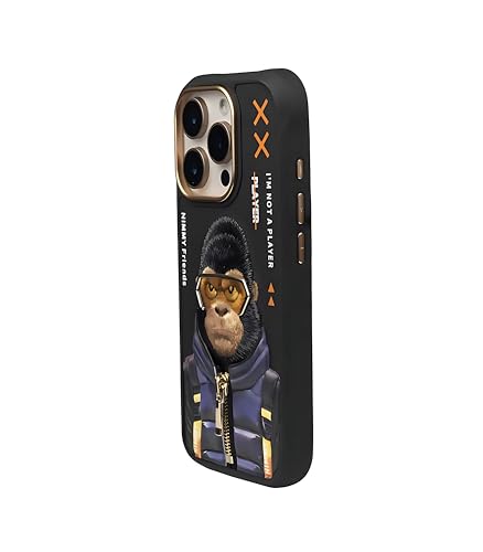 Image of Nimmy Glasses Cool 2.0 Series Case Cover for iPhone 15 Pro Max | Gorilla Design | Matte Finish | Slim Fit & Shockproof | Scratch-Resistant Back Cover (Gorilla)