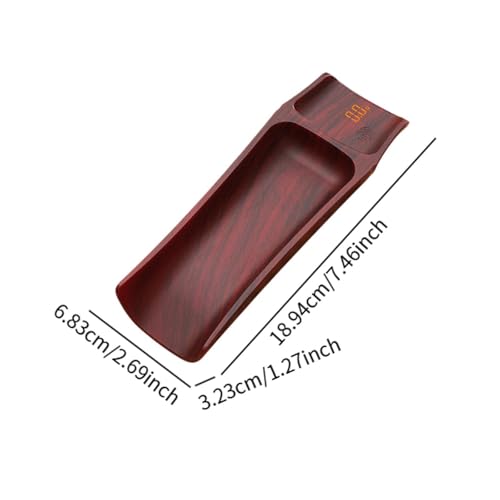 Cuchara de té de alta precisión digital con acabado electrónico de madera individual rojo 3