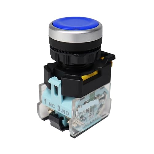 Bouton poussoir de démarrage bleu FXB38 pour contrôle moteur monophasé et triphasé