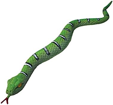 Stretchy Snake Toy by Deluxebase. Animal Shaped Squishy Sensory Fidget Toys, Stress Relief Squeeze Figure, Soft Flexible Rubber, Fun Fantasy Gift for Kids