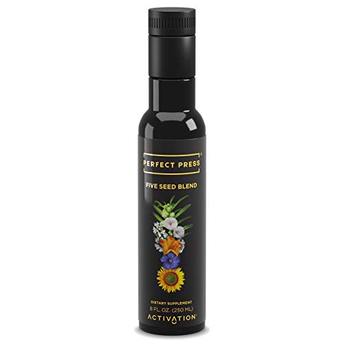 Activation Products, Perfect Press Five Seed Oil Blend â€“ Vegan, Organic Sunflower Seed, Flax Seed Oil, Black Sesame Oil, Coriander Seed and Pumpkin Seed Oil with Plant Based Omega 3-6-9, 250ml