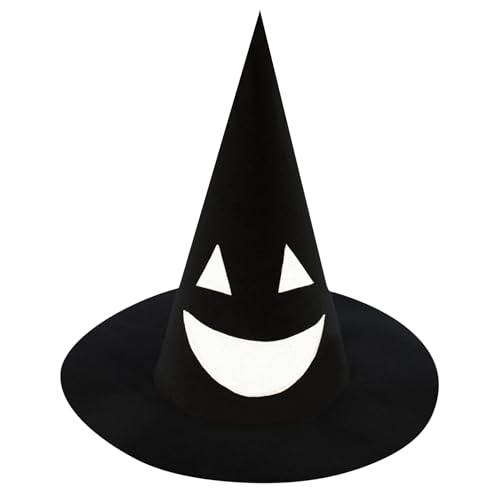 Image of Kaku Fancy Dresses Witch Hat for Girls, Witch Costume Accessory for Halloween Party Prop Multicolor Witch Hat