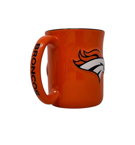 Logo Brands NFL Denver Broncos Cafe Mug 15-Ounce Team Colors