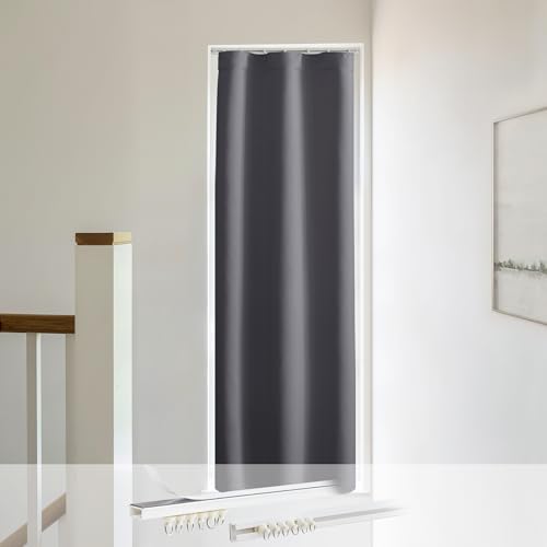 NICETOWN Door Curtains for Small Window, Sliding Front Sidelight Curtain Include Self Adhesive...