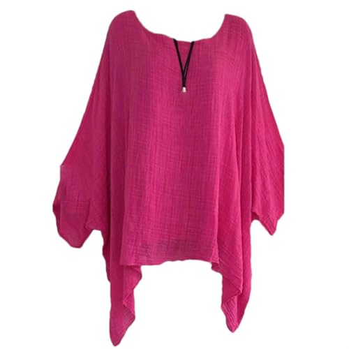 T-shirt long manches femme ample col rond premium en maille douce