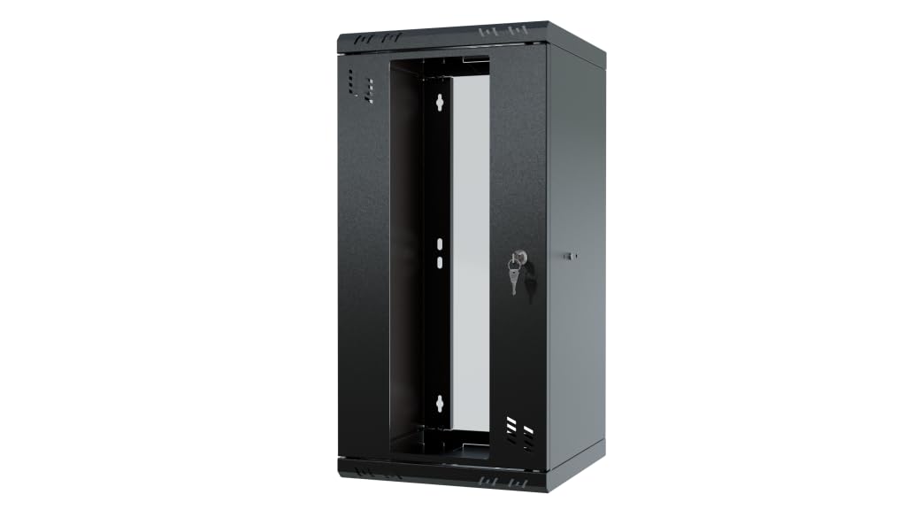 Armadio di Rete 10 Pollici - Armadio Rack 12U - Server Rack per Montaggio a Parete - Capacità di Carico 25 kg - Rack 10 Pollici Verso la sala Server, l'ufficio - Nero