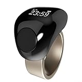 Smart Tasbih - Contatore ad anello, impermeabile, ricaricabile, elettronico, contatore digitale a LED, per casa e viaggi (20 mm/22 mm, nero)