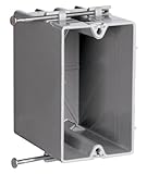 Pass & Seymour Slater Deep Switch Outlet Box with Quick/Click, 22.5 cu-in, 1 Gang, 1 Outlet, Thermoplastic