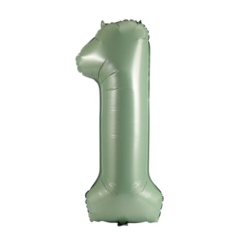 Image of YPSelected 32 Inch Large Foil Helium Number Balloon Birthday Wedding Party 0-9 (Olive Green, 1)