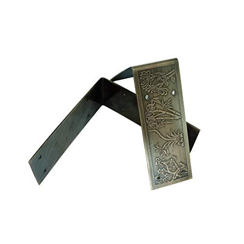 Protectores de esquinas de metal Protectores de esquinas de esquinas de encimera,4 piezas de latón en relieve Protectores de esquinas decorativas Tirantes Muebles clásicos Mesas y sillas Cubierta de b