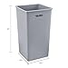 Global Industrial Square Plastic Garbage Can, Open Top, 55 Gallon Capacity, Indoor/Outdoor Rated, 19-1/2