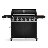 BURNHARD® 6-Brenner Gasgrill Fat FRED Deluxe inkl. Backburner, 900°C...