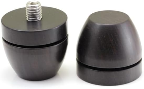 HiFi Audio Speakers Amplifier Chassis Ebony FE Ball Shock Absorber Foot Pad Feet Base Nail Spikes Stands with M8 Screw(Black Ebony)
