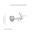 Niaspi 20G Opal Heart Nose Ring for Women Stainless Steel Cubic Zirconia Hearts L-Shaped Nose Studs Ring Fashion Nostril Piercing Jewelry (White)