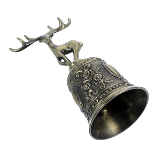 jojofuny Campanello Tavolo in Metallo Robusto Campanello Servizio Per Ristorante Mano Vintage Bar