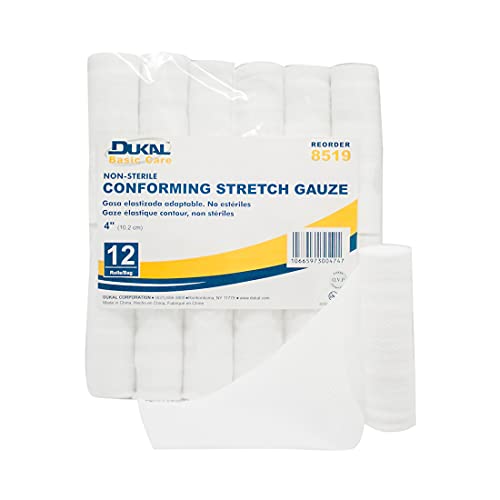 Dukal 8519 Basic Care Venda Elástica Conformable, 4 pulg, No Estéril miniatura 1
