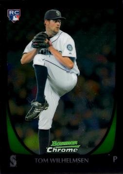 2011 Bowman Chrome Draft Baseball Tom Wilhelmsen Rookie Card