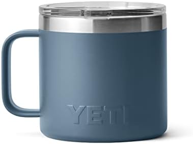YETI Rambler 14 oz Mug, Vacuum Insulated, Stainless Steel with MagSlider Lid, Nordic Blue