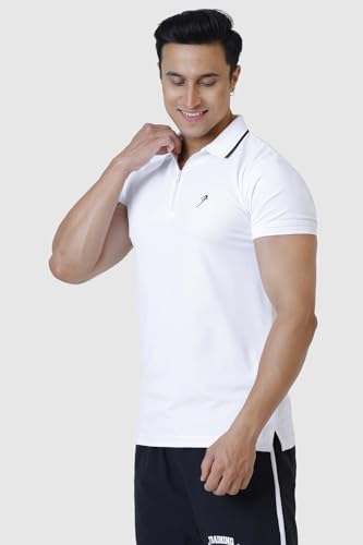 Image of FUAARK Men Stride Slim Fit Polo Tshirt in Premium Pique Fabric