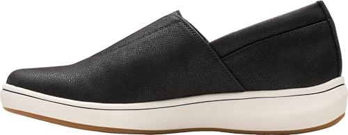 Clarks Clarks Women's BreezeSky Ria CloudSteppers Loafer, Black/White Textile, 9