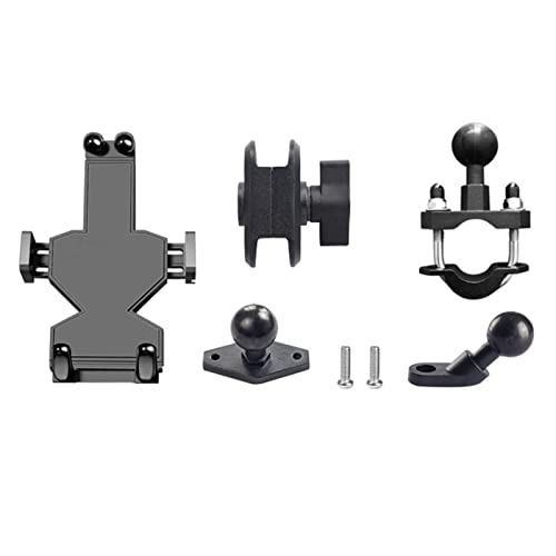 Universele Motorfiets Bike Mobiele Telefoon Houder Aluminium Fiets Rijpbeugel GPS Mount Stuur Side Mirror Stand (Color : Anti-theft knob) - Image 5