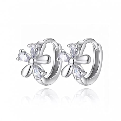 Boucles d'oreilles cerceau argent sterling femme et bijoux fins en zircon AAA
