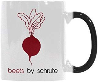 R&H Beets by Schrute Coffee Mug - Funny Quote Mug Morphing Changing Color Heat Reveal Coffee Tea Cup (11oz)