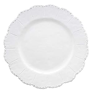 Arte Italica Bella Bianca Beaded Dinner Plate, Set of 4