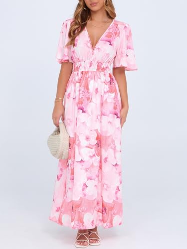 Image of Flessibili Womens Summer Floral Maxi Dress Wedding Guest Party Long Dresses 2026