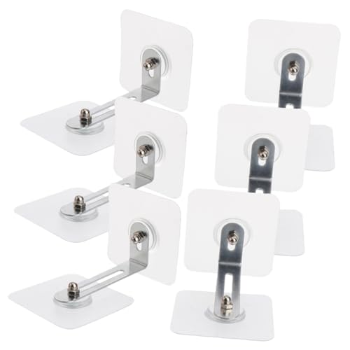 PAMINGONO 6 Piezas Anclajes Adhesivos para Muebles Fijación Antivuelco Resistente para Armarios Estanterías y Cómodas Protección Infantil Segura contra Vuelcos el Hogar