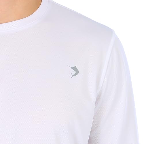 Reel Legends Mens Freeline Solid Long Sleeve Shirt Large Brilliant White2