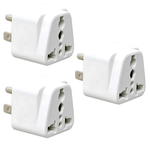 Image of 3-Pin US Conversion Plug Type-B, Heavy-Duty Electrical Adapter for Industrial Use, Durable and Reliable, Easy Installation (Pack of 3)