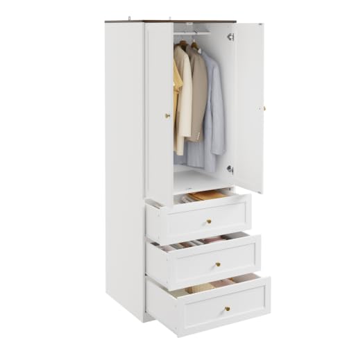 SoBuy Kleiderschrank 55cm Tiefe mit viel Stauraum 70x55x187cm