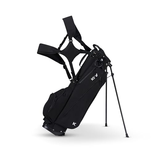Kvv Junior Golf Bag, Lightweight Golf Stand Bag For Young Players For Ages 3-5,6-8,9-12 (Black, Ages 12 And Up)