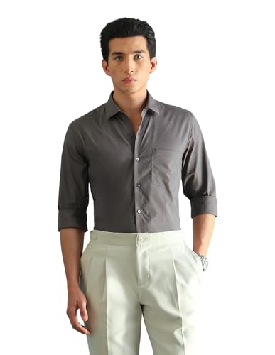 Image of Arrow Slim Fit Mens Formal Shirt - 100% Cotton, Breathable & Comfortable, Full Sleeves Shirts for Men