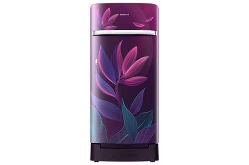 Image of Samsung 189 L, 5 Star, Digital Inverter, Direct-Cool Single Door Refrigerator (RR21H2H259R /HL, Paradise Bloom Red, Base Stand Drawer, Single Touch Defrost, 2026 Model)