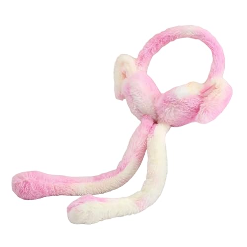 Orejeras de felpa de gato para niñas de 35x12x4 cm a prueba de viento