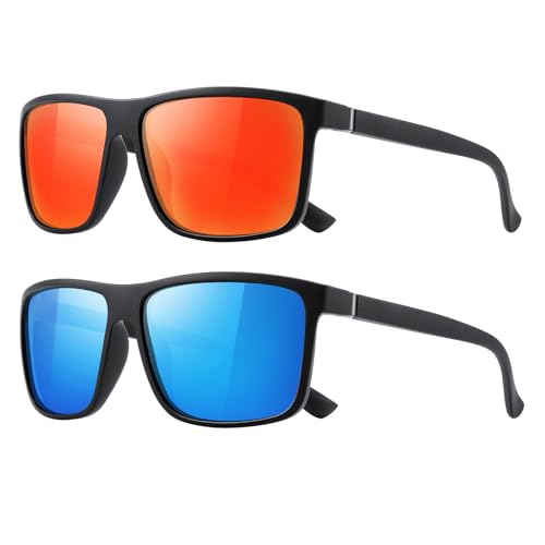 KWHZXGYY Sunglasses Men Polarized Sunglasses for Mens and Womens,Black Retro Sun Glasses Driving Fishing UV Protection