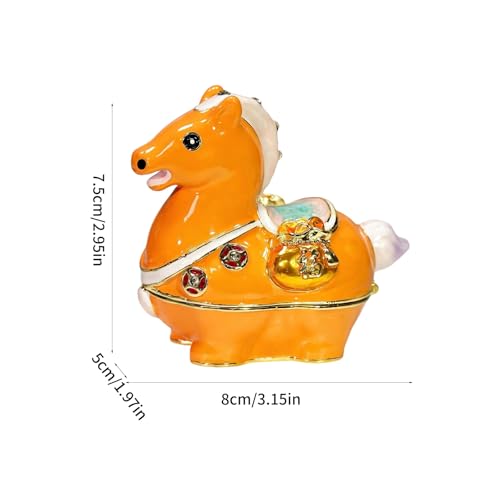 Boîte à bijoux en forme de cheval : sublimez votre commode avec ce rangement en alliage