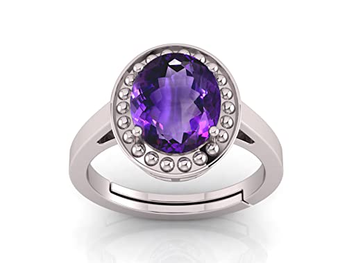Bague améthyste réglable en argent, le bijou quotidien pour homme et femme