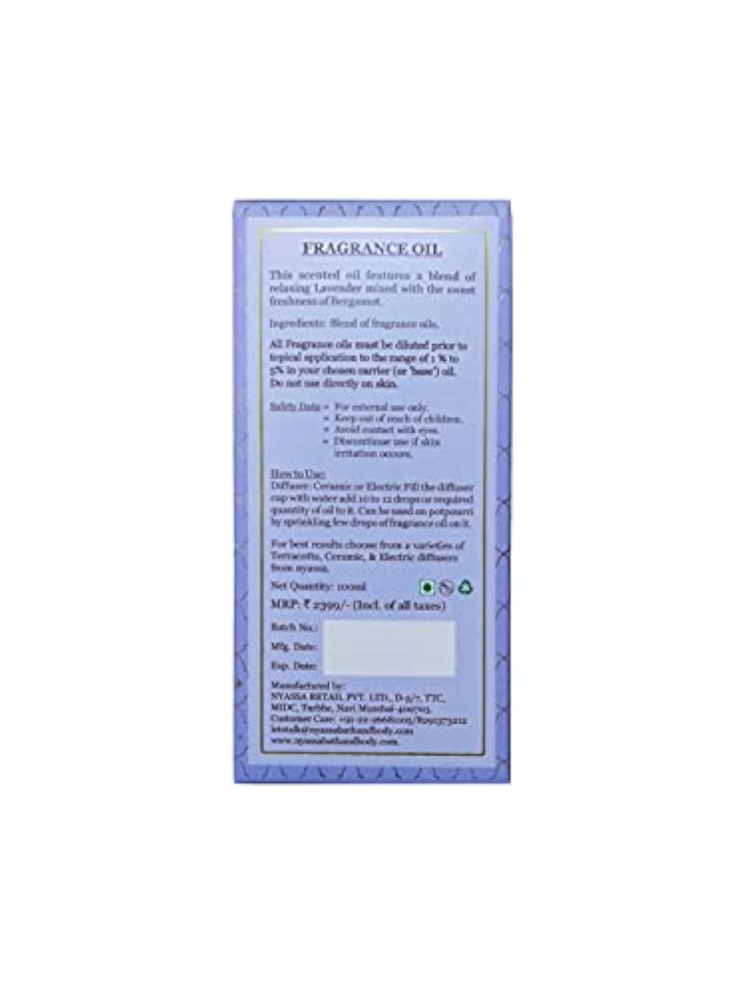 Lavender and Bergamot Fragrance Oils for Diffusers